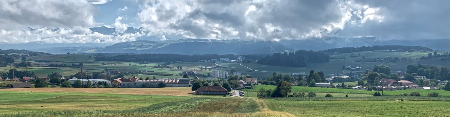 Blick vom Kugelfang zum Schützenhaus